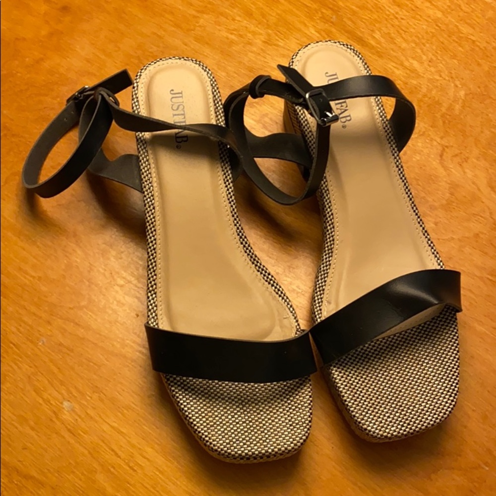 Just Fab~”Jewel” Block Heeled Sandal